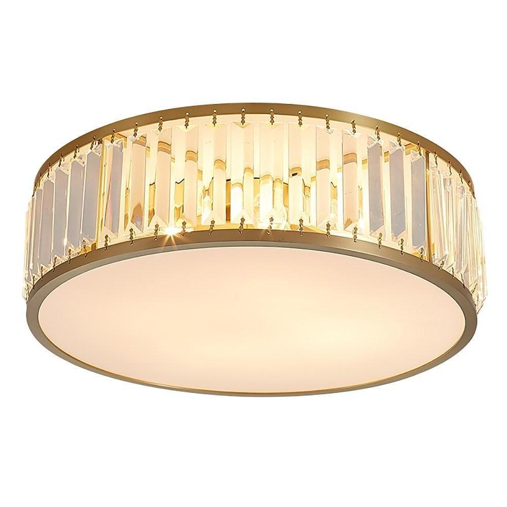 Drum - shaped LED Crystal Nordic Ceiling Lights Flush Mount Lighting