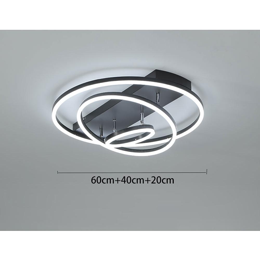 24'' LED 3-Light Single Design Flush Mount Lights Nordic Style LED Metal Aluminum Acrylic Ceiling Lights