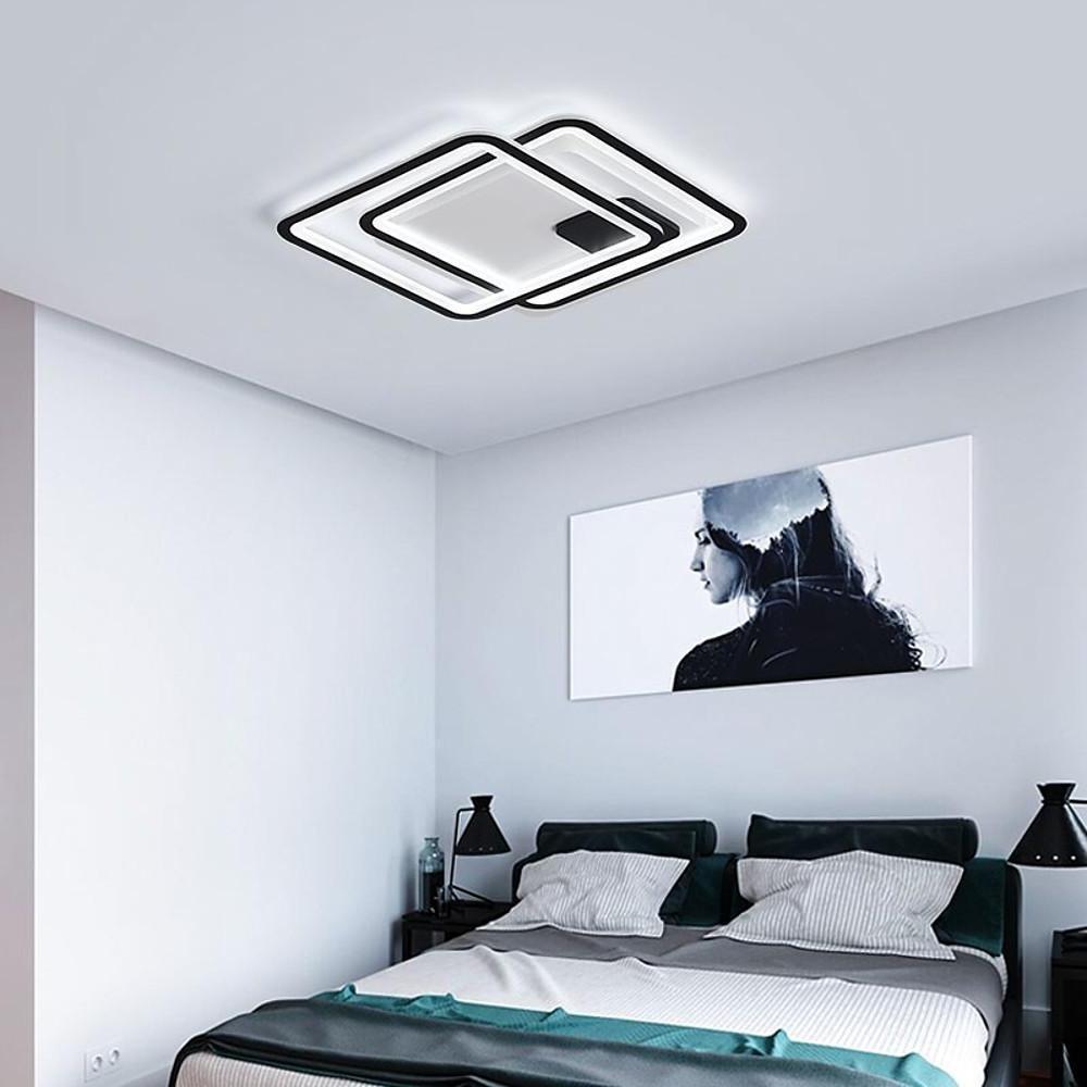 18'' LED 2-Light Square Line Design Dimmable Flush Mount Lights Nordic Style Chic & Modern Metal Plastic Acrylic Novelty Dimmable Ceiling Lights