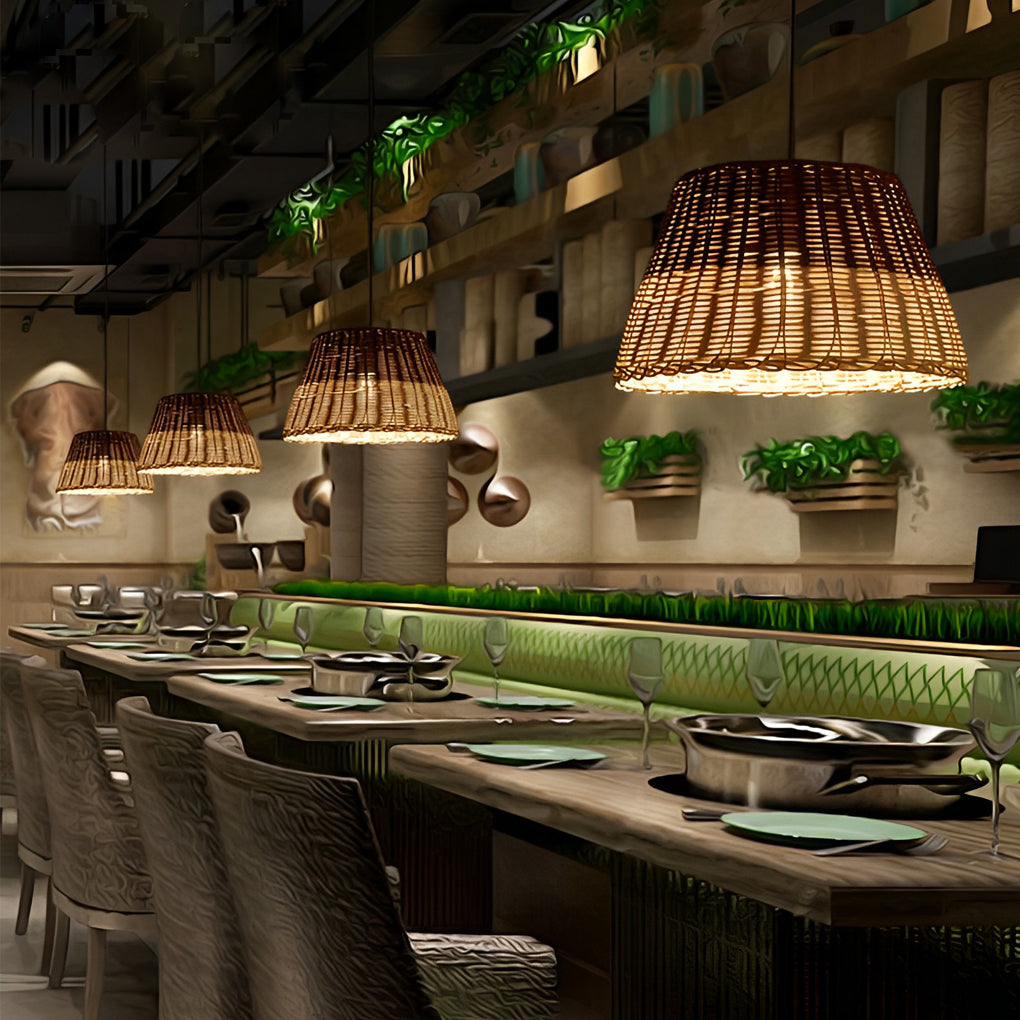 woven-pendant-lamp-contemporary-restaurant-handcrafted-earthy-design