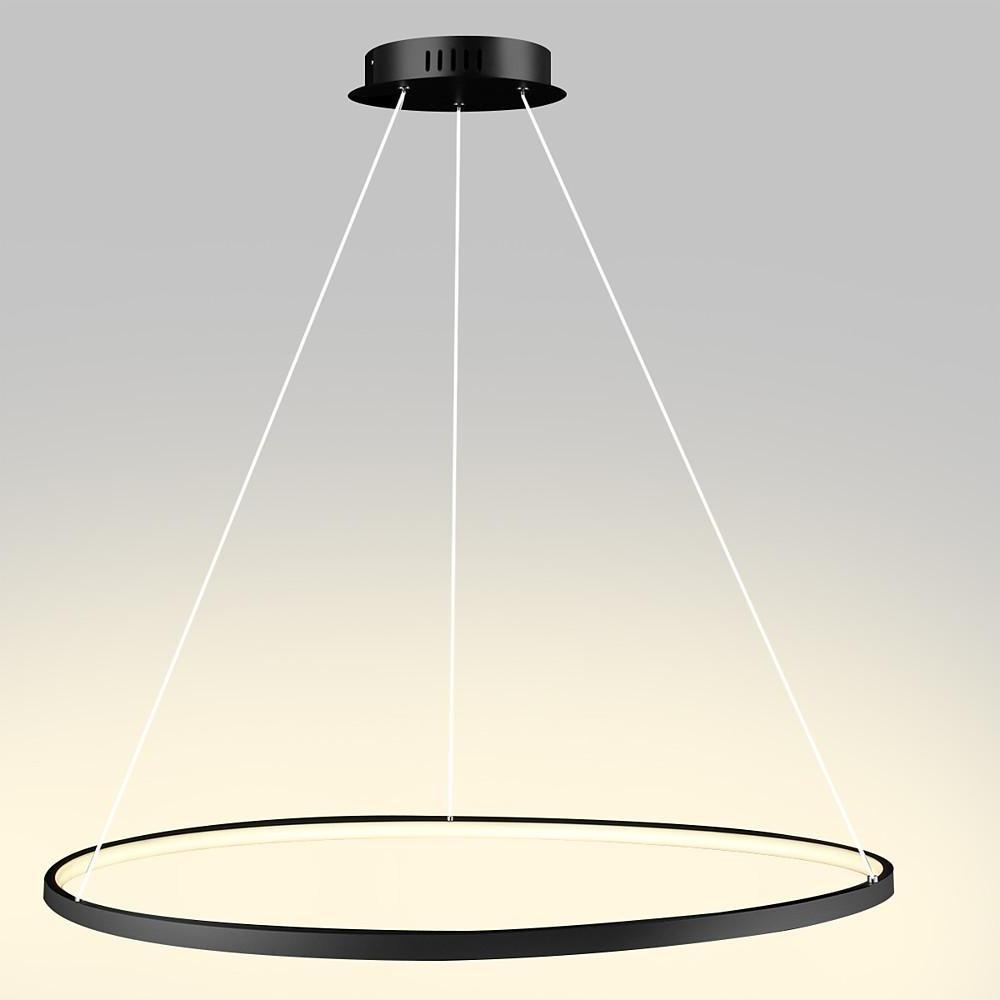 Round Geometric 30 - Watt Single Ring Integrated LED Modern Bedroom Pendant