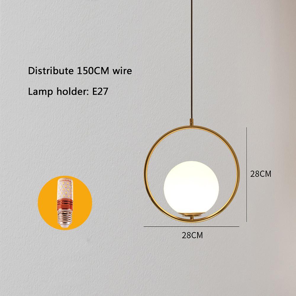 70'' LED 1-Light Adjustable Pendant Light Modern Globe Metal Glass Circle Island Lights