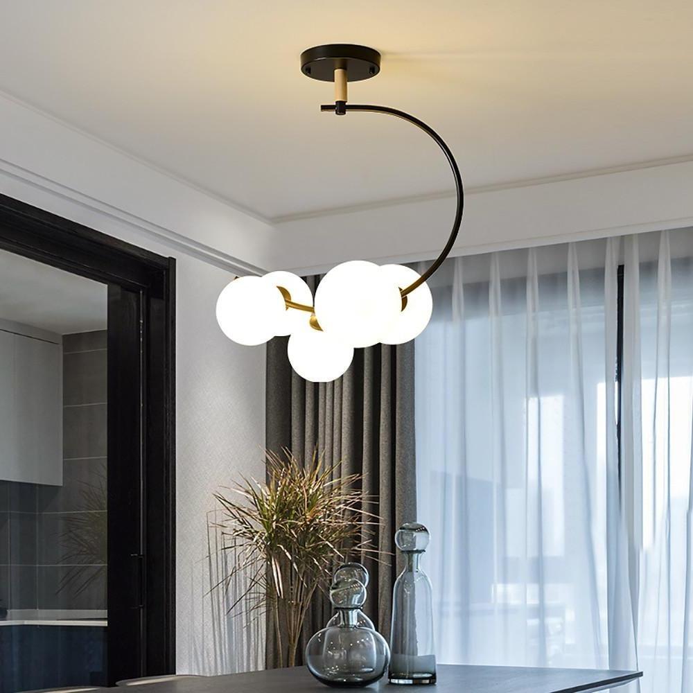5 - Light Cluster Globe Chandelier Dining Room Chandelier