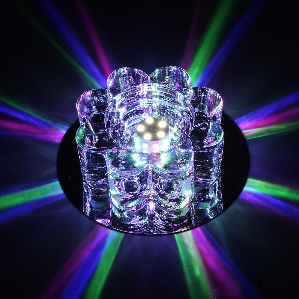 4'' LED 1-Light Geometric Shapes Line Design Flush Mount Lights Modern LED Metal Crystal Flush Mounts Semi Flush Mounts