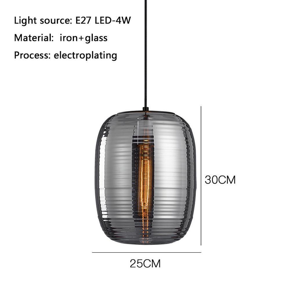 12'' LED 1-Light New Design Pendant Light Modern Lantern Glass Globe Island Lights