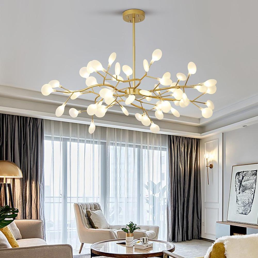 LED Firefly Sputnik Chandelier Modern Hanging Ceiling Lights - Dazuma