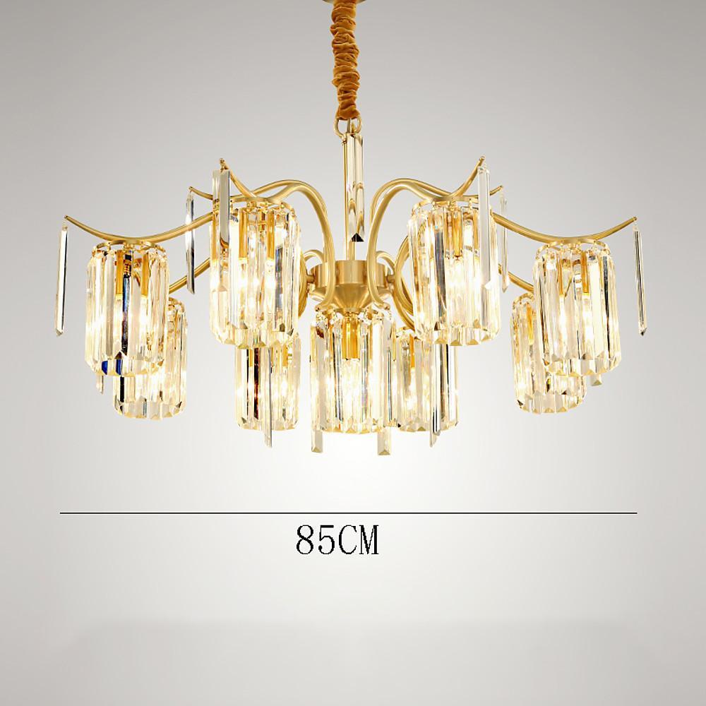 Classical 11 - lights LED Copper Glass Crystal Modern Chandeliers