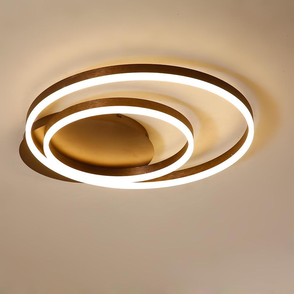 16'' LED 2-Light Geometric Shapes Flush Mount Lights Modern Contemporary Aluminum Acrylic Metal Dimmable Ceiling Lights-dazuma