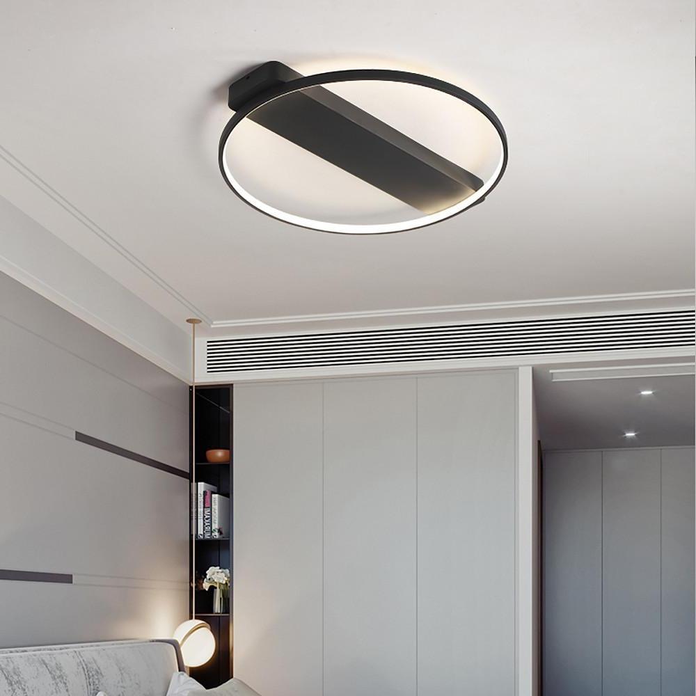 18'' LED 1-Light Flush Mount Lights LED Modern Contemporary Metal PVC Dimmable Ceiling Lights