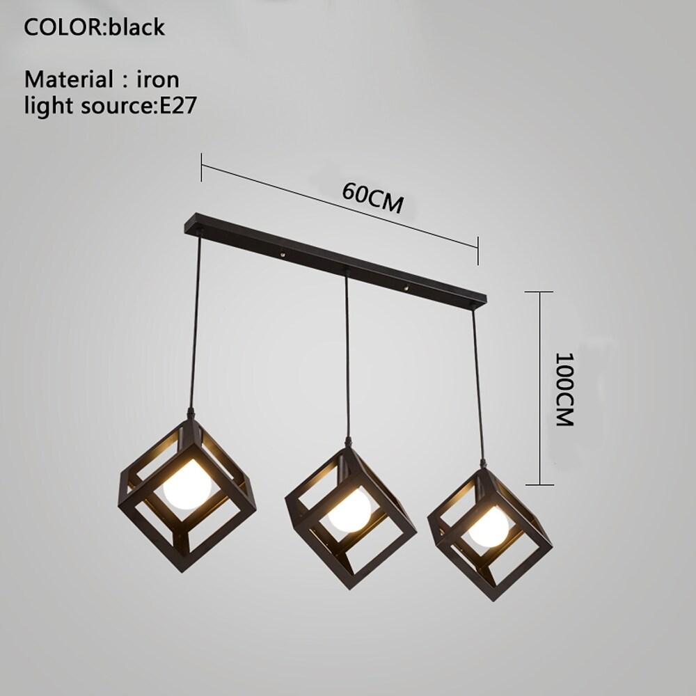 24'' LED 3-Light Adjustable Pendant Light Vintage Country Metal Geometrical Cone Island Lights-dazuma