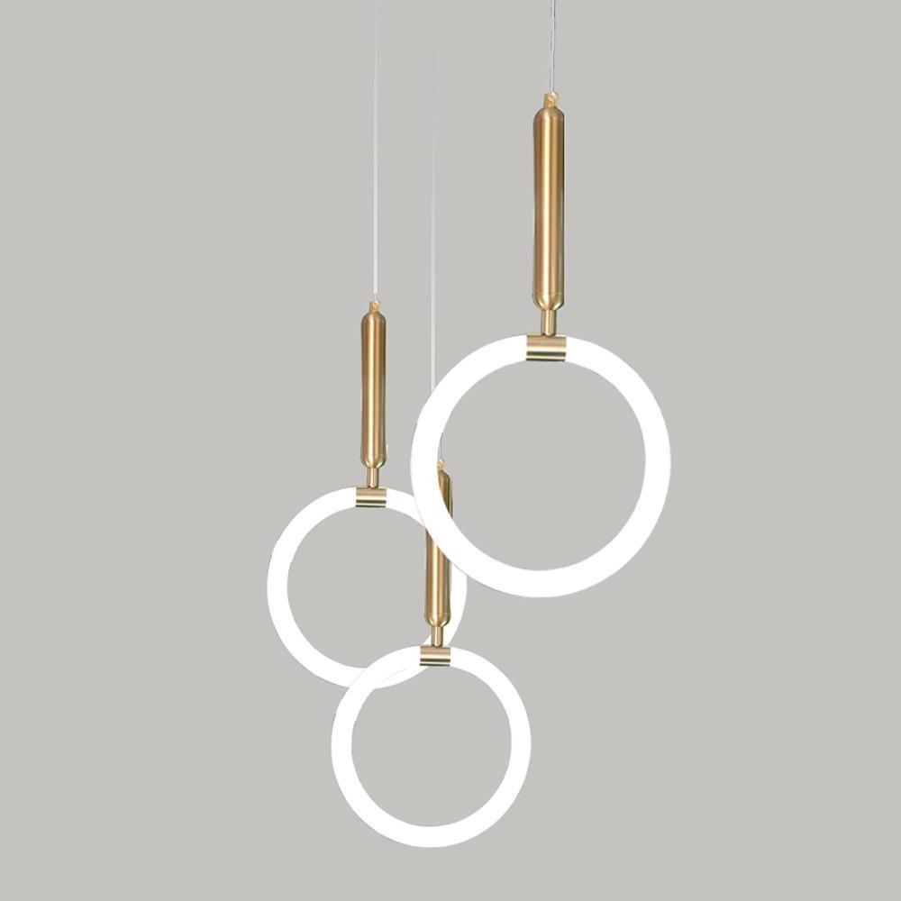 8'' LED 1-Light Circle Design Pendant Light Modern LED Metal Silica gel Geometrical Circle Artistic Style Island Lights