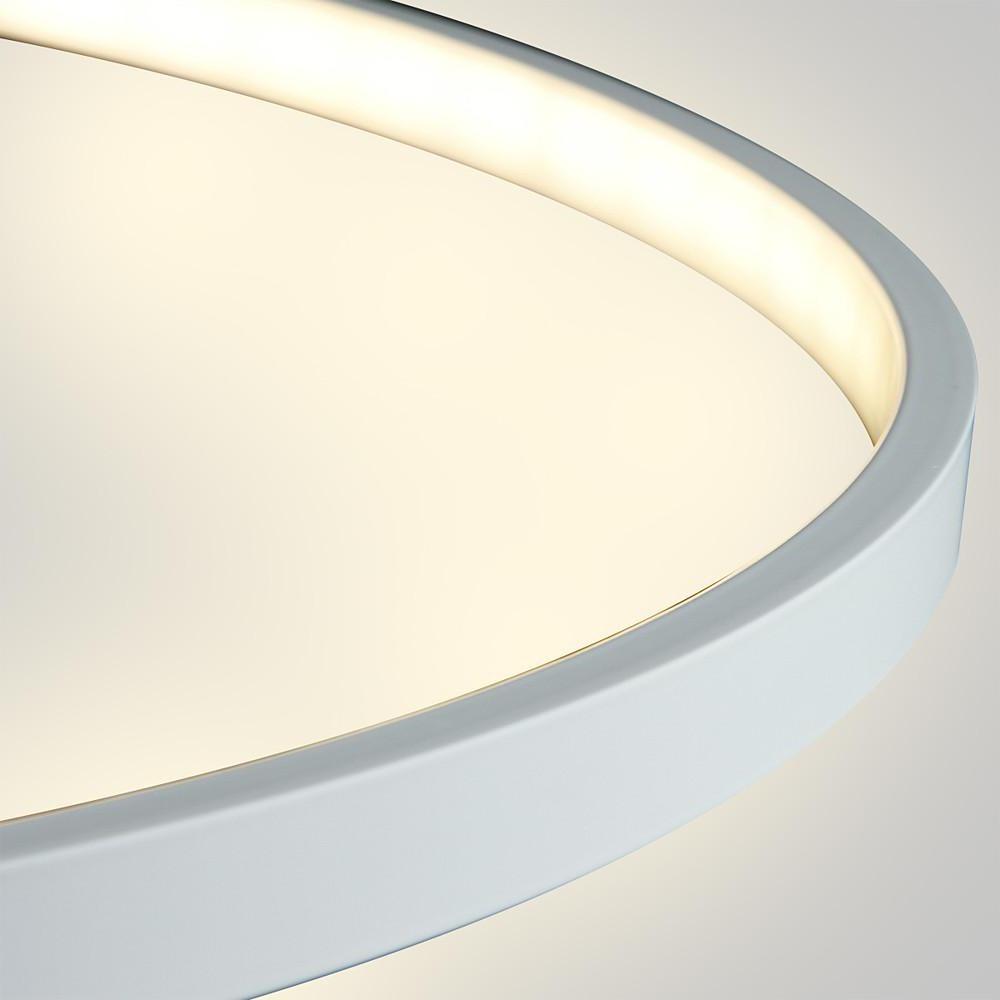 Round Geometric 30 - Watt Single Ring Integrated LED Modern Bedroom Pendant