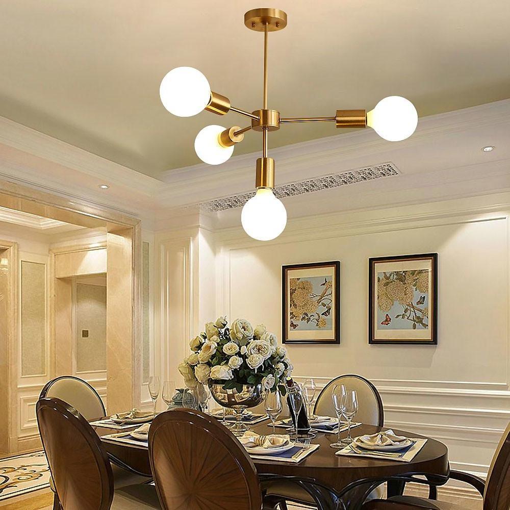 Luxurious Gold 4 - Light Pendant Light - Modern 27'' Ceiling Fixture