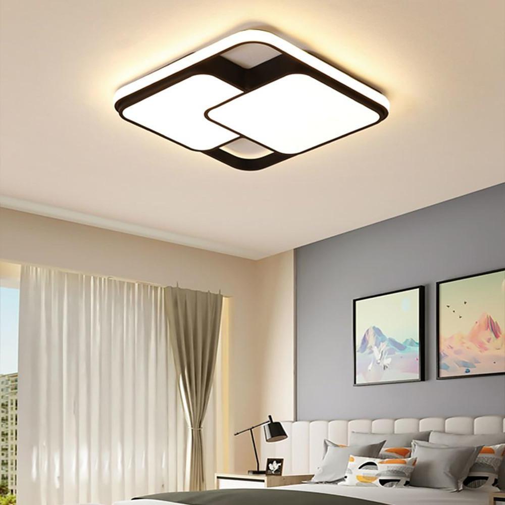 21'' LED 1-Light Dimmable Flush Mount Lights Nordic Style Modern Metal Plastic Dimmable Ceiling Lights-dazuma
