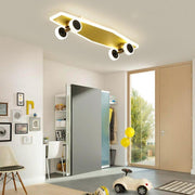 Cartoon Skateboard - shaped Dimmable LED Gold Modern Ceiling Lights