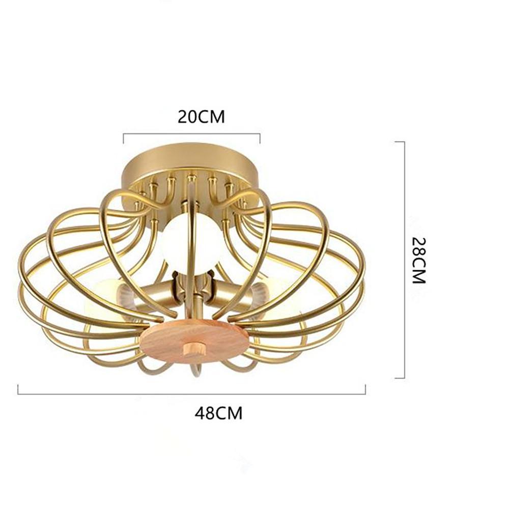22'' Incandescent 4-Light 3-Light Island Design Lantern Desgin Flush Mount Lights Nordic Style Modern Metal Ceiling Lights-dazuma