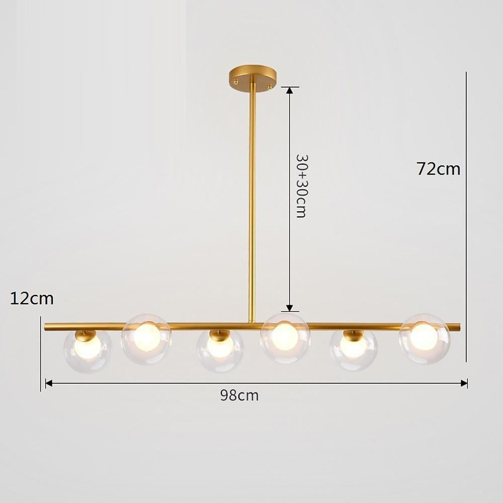 39'' LED 6-Light New Design Chandelier Nordic Style Modern Metal Glass Island Island Lights-dazuma