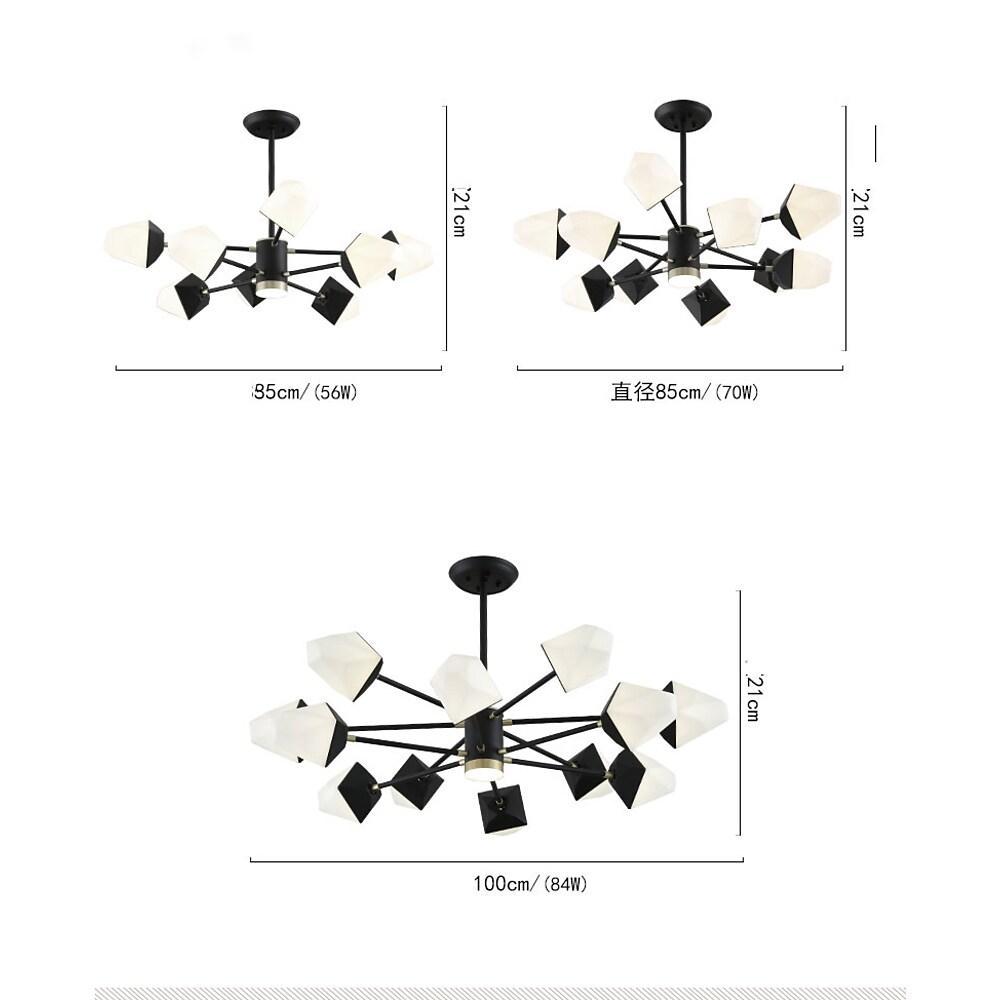 33'' LED 12 Bulbs 10-Light 8-Light Single Design Pendant Light Nordic Style LED Metal Acrylic Pendant Lights