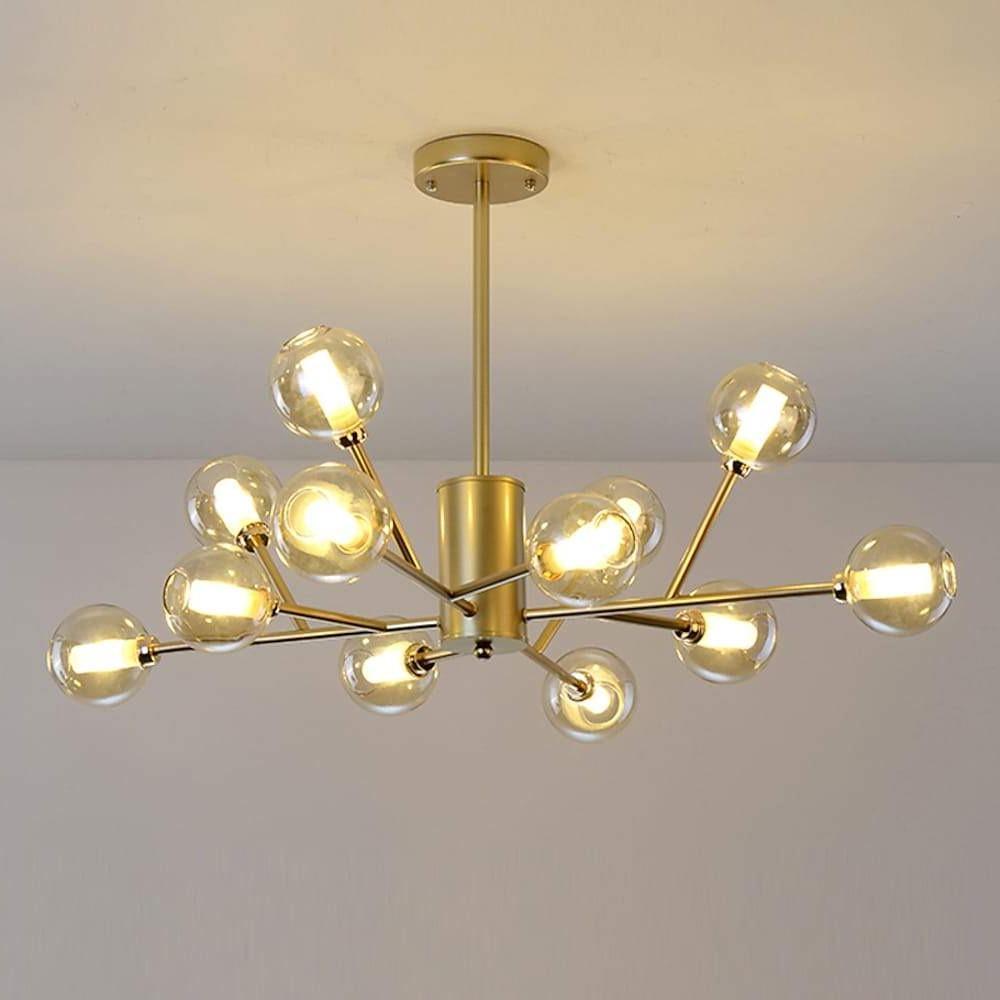 KRIPINC Sputnik Kroonluchter, Sputnik Plafondlamp, Gouden LED Industriële Kroonluchter, In Hoogte Verstelbare Hanglamp, Plafondlamp voor Woonkamer Slaapkamer Eetkamer (driekleurig licht, 12 1 KRIPINC Sputnik Kroonluchter, Sputnik Plafondlamp, Gouden LED Industriële Kroonluchter, In Hoogte Verstelbare Hanglamp, Plafondlamp voor Woonkamer Slaapkamer Eetkamer (driekleurig licht, 12 1