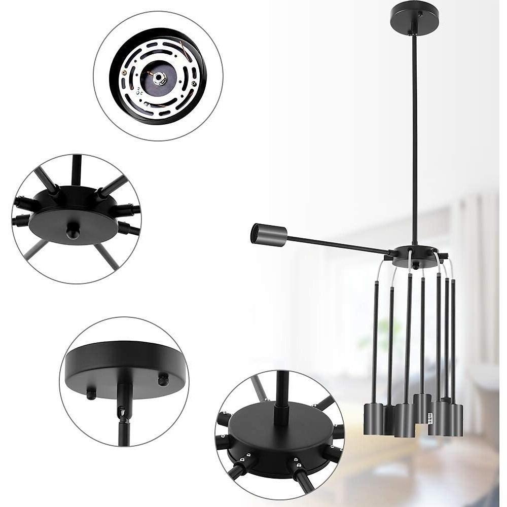 Mid - Century Sputnik Semi - Flush Mount Bedroom 193sq ft - 269sq ft Illumination Area Ceiling Light