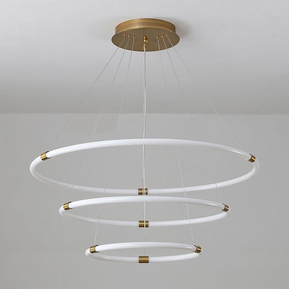 Surround Circle LED Chandelier: 2/3 - Light, 4000K, Acrylic