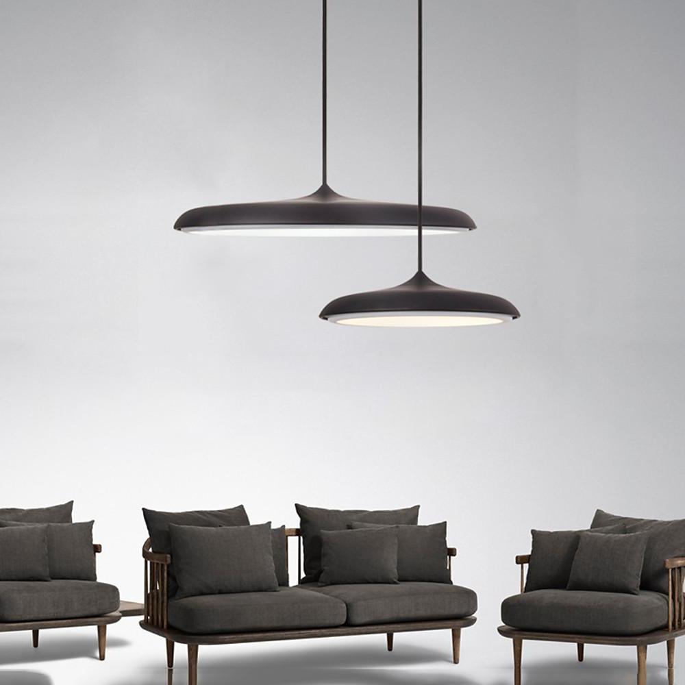 16'' LED 1-Light Mini Style Adjustable Pendant Light LED Modern Contemporary Metal Acrylic Bowl Island Lights