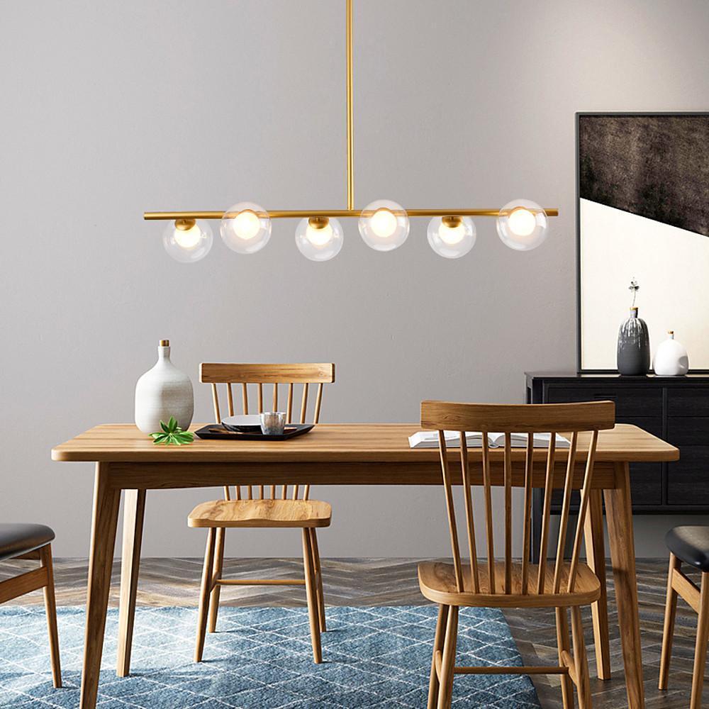 39'' LED 6-Light New Design Chandelier Nordic Style Modern Metal Glass Island Island Lights-dazuma