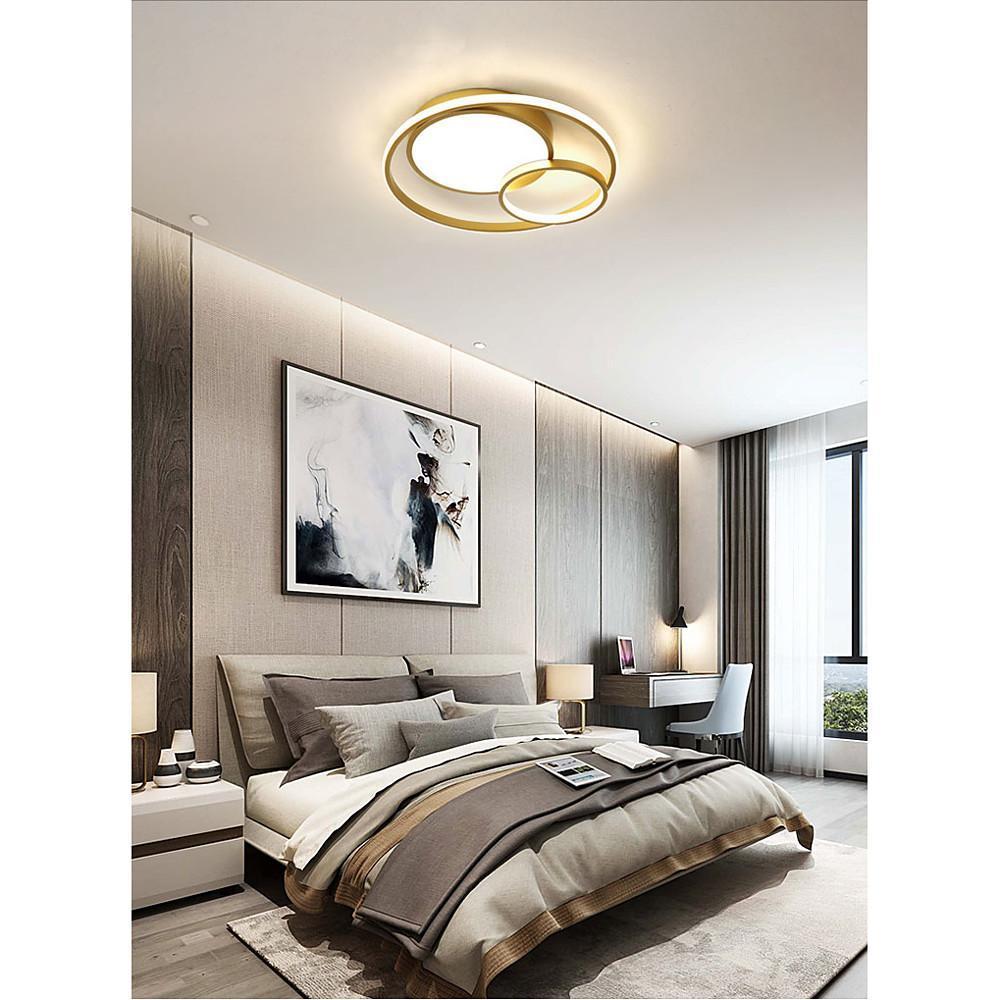 20'' LED 3-Light Single Design Flush Mount Lights Nordic Style LED Metal Aluminum Acrylic Dimmable Ceiling Lights-dazuma