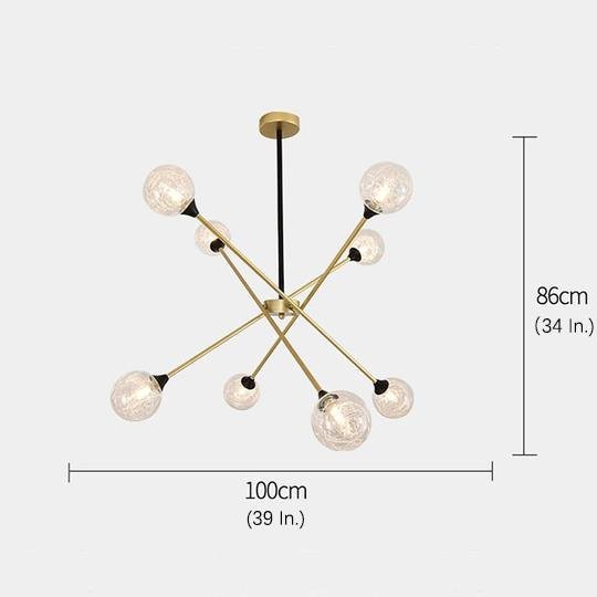 LED Modern Glass Sputnik Chandelier Pendant Light Hanging Lamp Island Lights