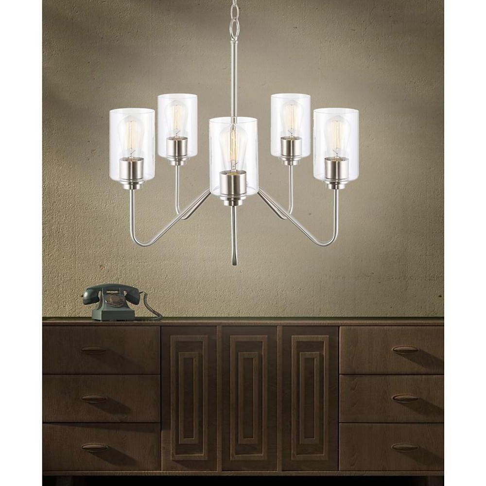 5 - light Candelabra Design Electroplated Glass Modern Chandeliers