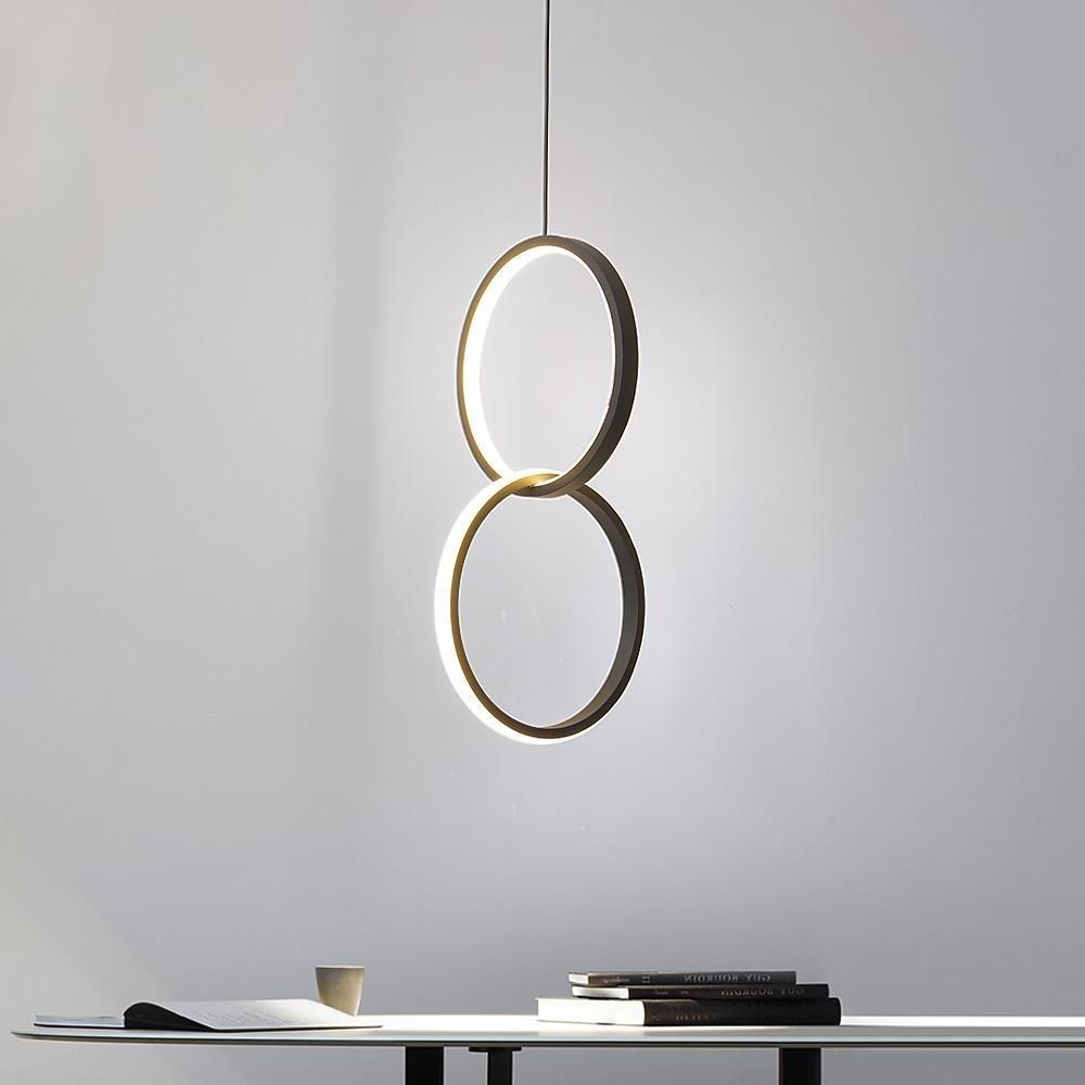 9'' LED 1-Light Circle Design Pendant Light Modern LED Aluminum Acrylic Mini Circle Pendant Lights-dazuma