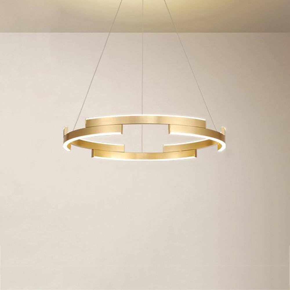 24'' LED 6-Light Chandelier Modern LED Metal Geometrical Circle Circle Design-dazuma
