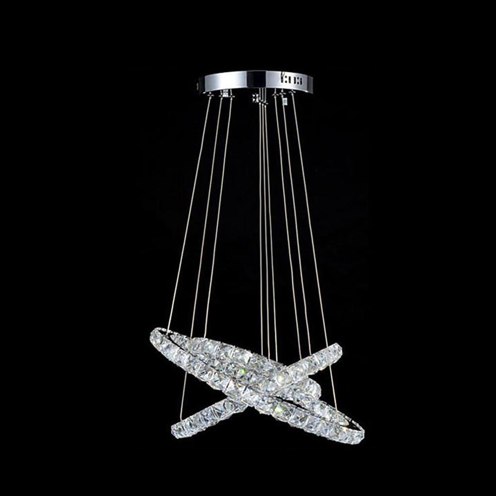 Luxury Crystal LED Chandelier 3 - Tier Geometric or Stacked LED Pendant light