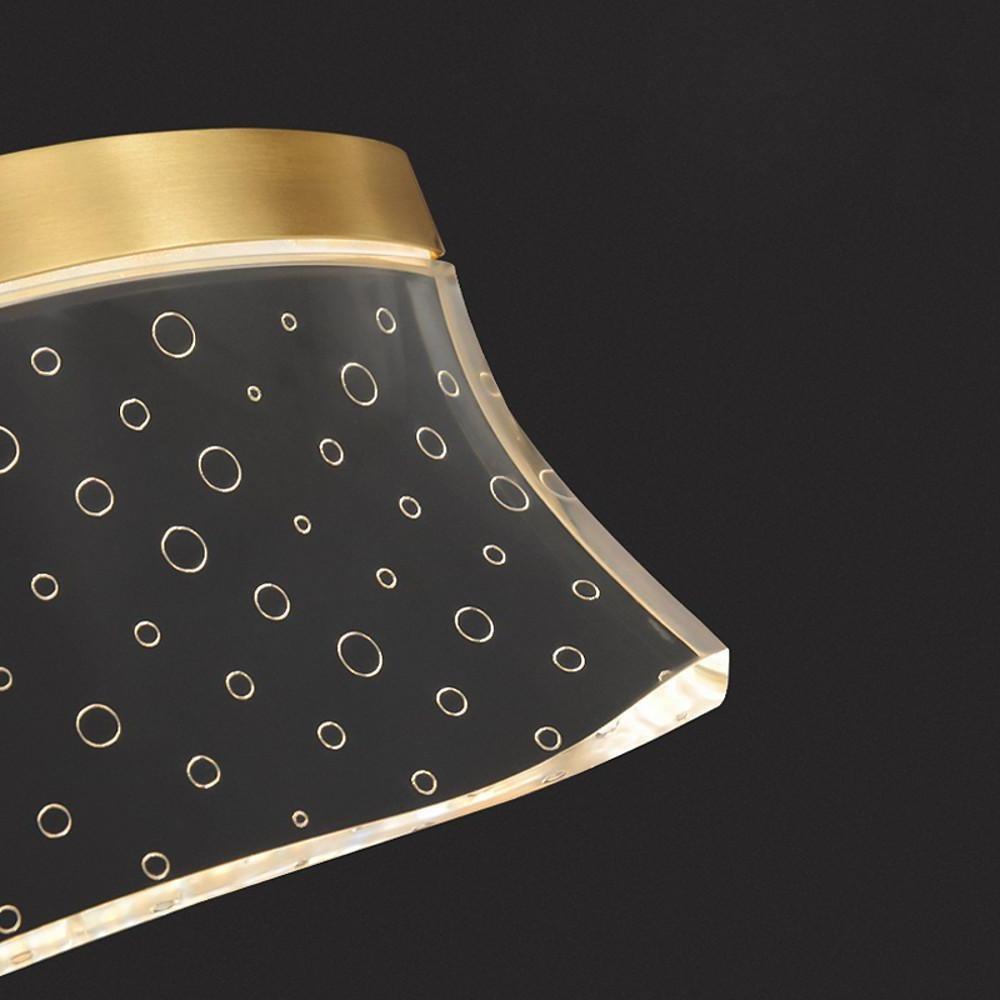7'' LED 1-Light Geometric Shapes Pendant Light Nordic Style LED Copper Acrylic Geometrical Metal Island Lights