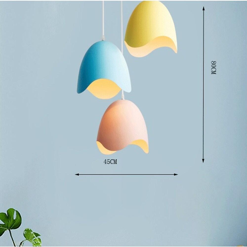 3 - light Half Eggshell Shaped LED Modern Pendant Lighting Island Lights