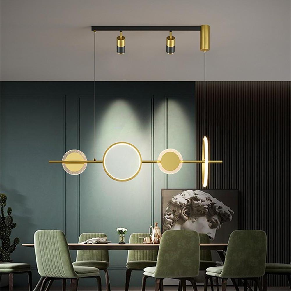 43'' LED 1-Light Single Design Geometric Shapes Chandelier Modern Artistic Aluminum Acrylic Metal Stylish Artistic Style Island Lights