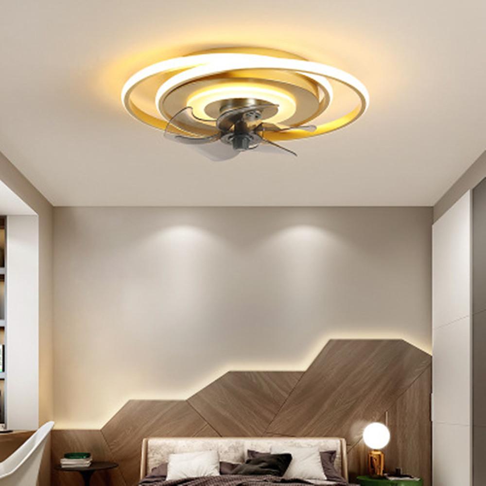 20'' LED 1-Light Geometric Shapes Ceiling Fan Modern Artistic Metal Plastic Aluminum Alloy Stylish Artistic Style Ceiling Fan Lights-dazuma
