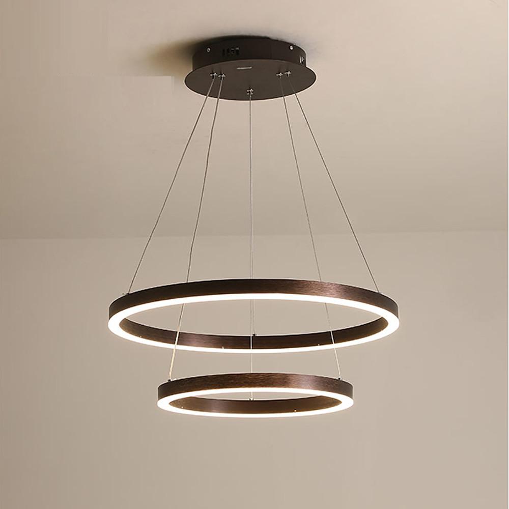 Modern LED Circular Chandelier Two - Tier Minimalist Pendant Light