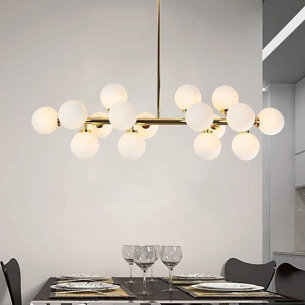 13'' Incandescent 16 Bulbs Designers Chandelier Modern Contemporary Metal Glass Globe Design