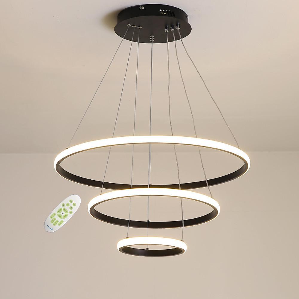 24'' LED 3-Light Adjustable New Design Chandelier Modern LED Metal Silica gel Circle Circle Design