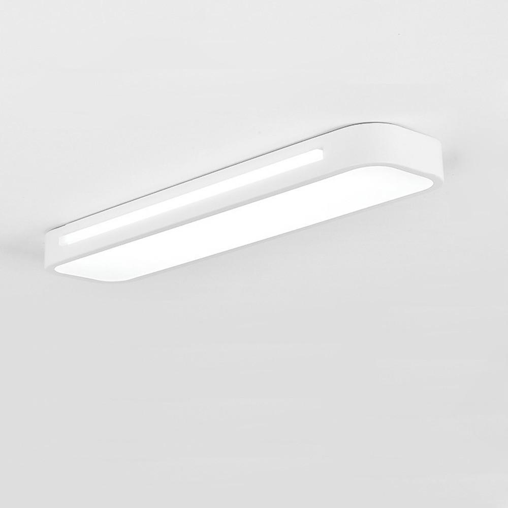 19 in. W 1 - Light Long Oval LED Flush Mount Minimalist Rectangular Ceiling Light