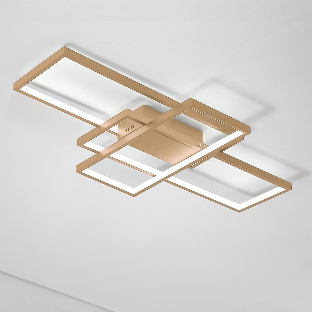 Display Of Rectangles Abstract LED Flush Mount Ceiling Lights for Bedroom