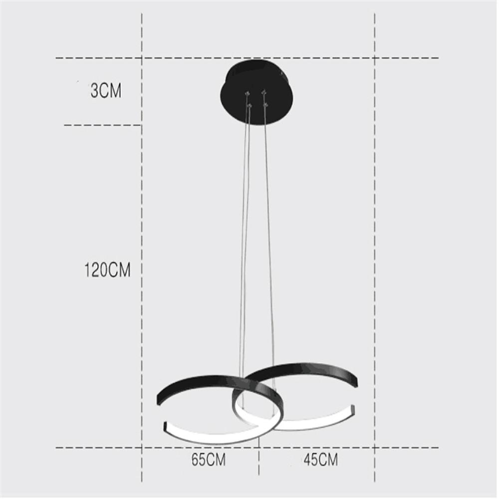 26'' LED 2-Light Sputnik Design Dimmable Chandelier Nordic Style LED Aluminum Acrylic PVC Sputnik Chandeliers