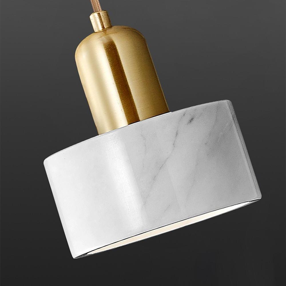 6'' Incandescent LED 1-Light Single Design Pendant Light Nordic Style Modern Resin Marble Metal Island Lights-dazuma