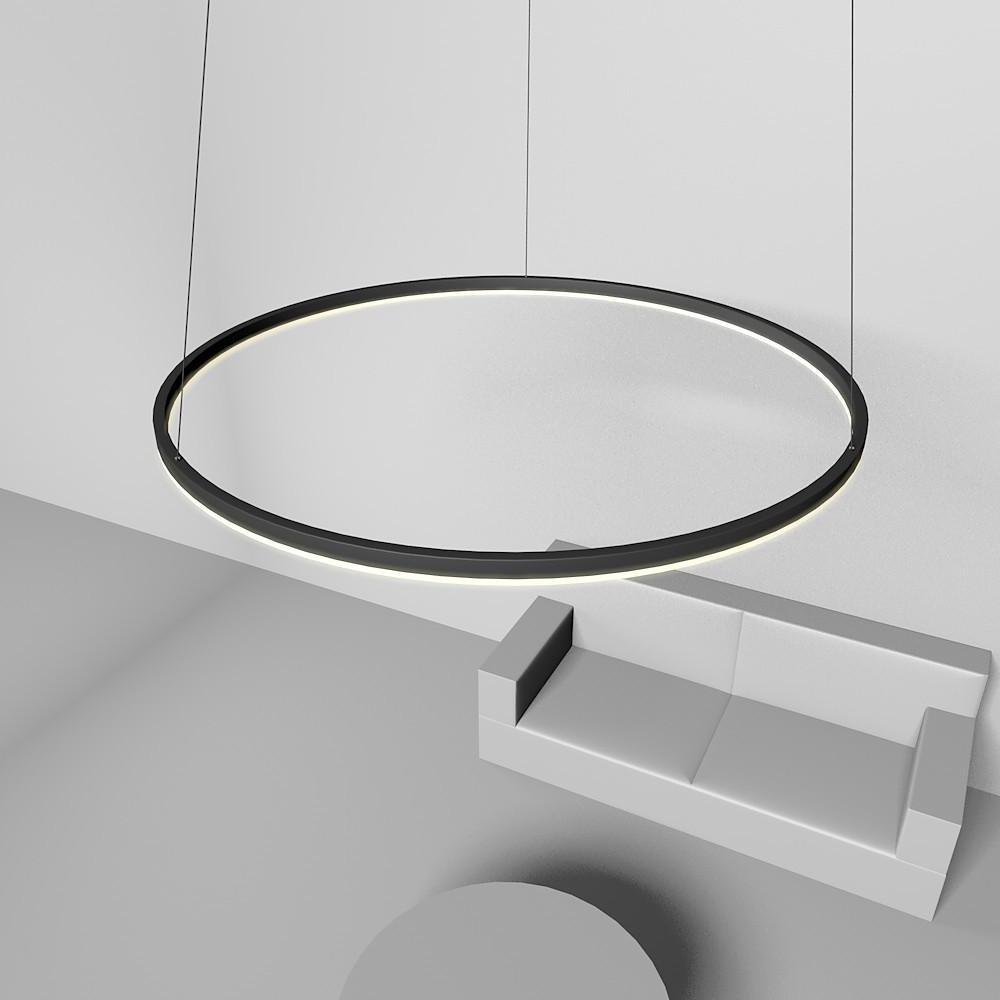 31'' LED 1-Light Geometric Shapes Circle Design Dimmable Pendant Light Modern LED Aluminum Acrylic Geometrical Circle Circle Design-dazuma