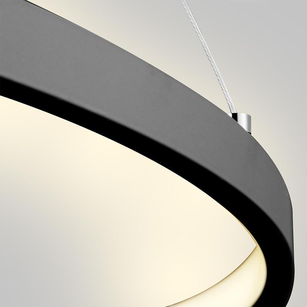 Round Geometric 30 - Watt Single Ring Integrated LED Modern Bedroom Pendant