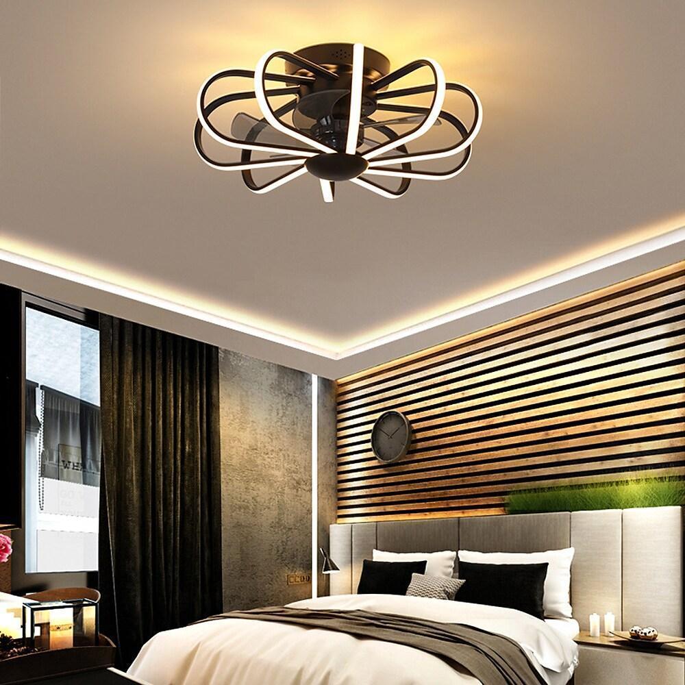 24'' LED 10-Light Lantern Desgin Ceiling Fan Modern Artistic Aluminum Silica gel Lantern Modern Style Ceiling Fan Lights-dazuma
