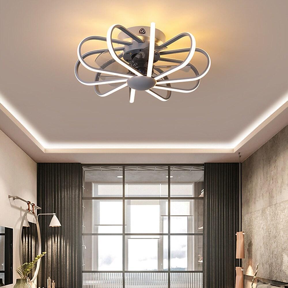 24'' LED 10-Light Lantern Desgin Ceiling Fan Modern Artistic Aluminum Silica gel Lantern Modern Style Ceiling Fan Lights-dazuma