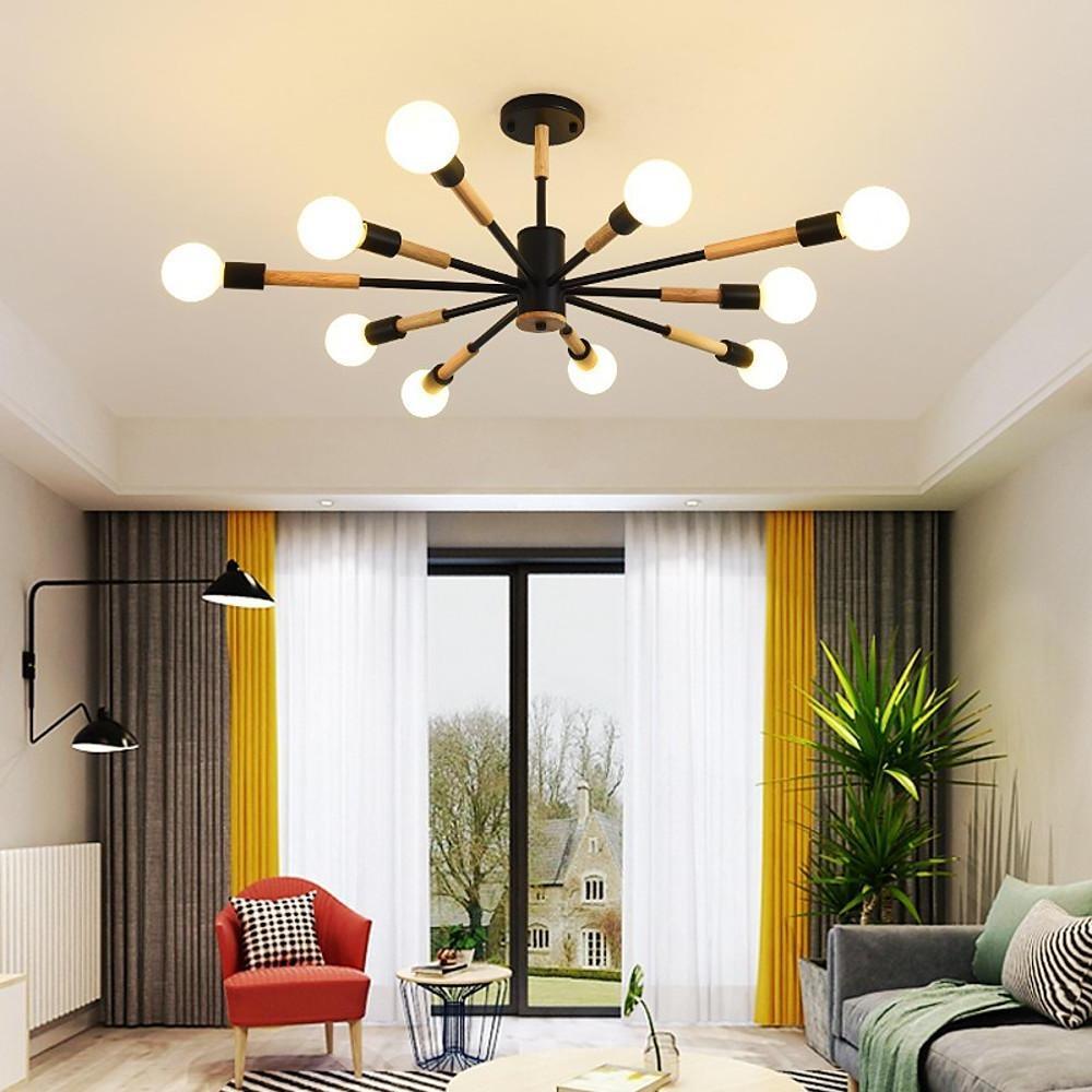 10 - Light LED Nordic Style Flush Mount Lighting Ceiling Lights Chandelier