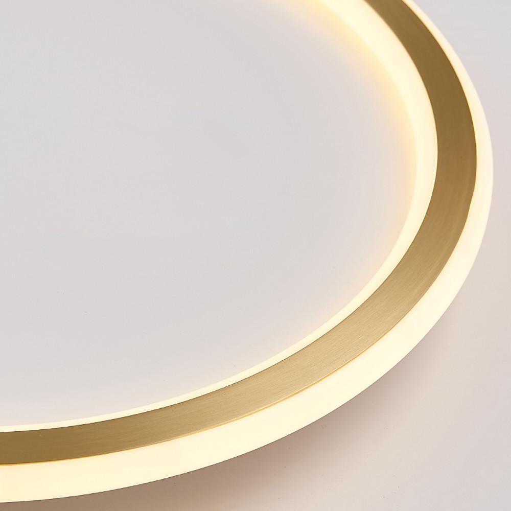 20'' LED 1-Light Circle Design Flush Mount Lights Nordic Style LED Copper Silica gel Basic Metal Flush Mounts Semi Flush Mounts